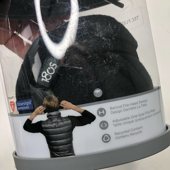 180s NEW Men Tec Fleece Behind The Head Ear Warmer Black One Size Winter Snow - Picture 8 of 15